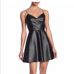 New faux leather dress size L